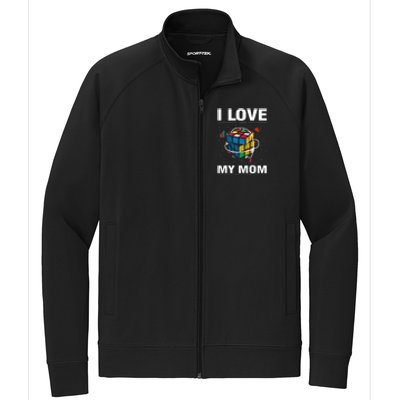 I Love It When My Mom Lets Me Solve Cubes Speedcubing Stretch Full-Zip Cadet Jacket