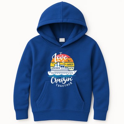 I Love It When Were Cruisin Together Nautical Sailing Gift Kids Hoodie