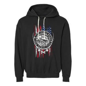 I Love It When She Bends Over Funny Fishing Usa Flag Gift Garment-Dyed Fleece Hoodie