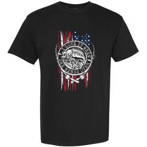 I Love It When She Bends Over Funny Fishing Usa Flag Gift Garment-Dyed Heavyweight T-Shirt