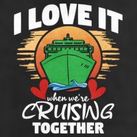 I Love It When Were Cruisin Together Gift 7 Panel Mesh Trucker Snapback Hat