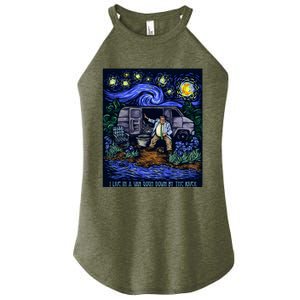 I Live In A Van Gogh Down By The River Women's Perfect Tri Rocker Tank