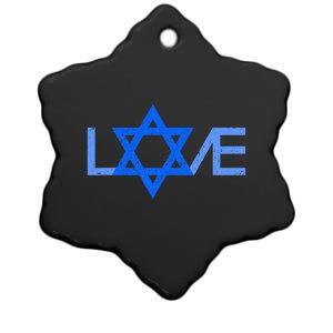 I Love Israel Jewish Star Of David Gift For Jew Friend Ceramic Star Ornament