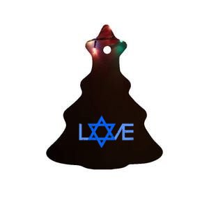 I Love Israel Jewish Star Of David Gift For Jew Friend Ceramic Tree Ornament