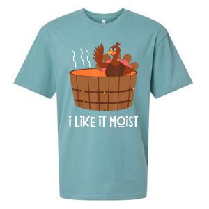 I Like It Moist Thanksgiving Costume Turkey Leg Day Sueded Cloud Jersey T-Shirt