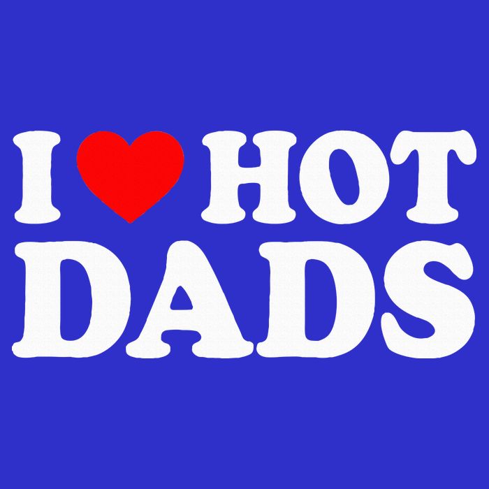 I Love  I Heart Hot Dads    Tall T-Shirt