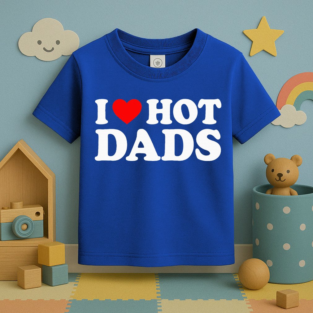 I Love  I Heart Hot Dads    Toddler T-Shirt