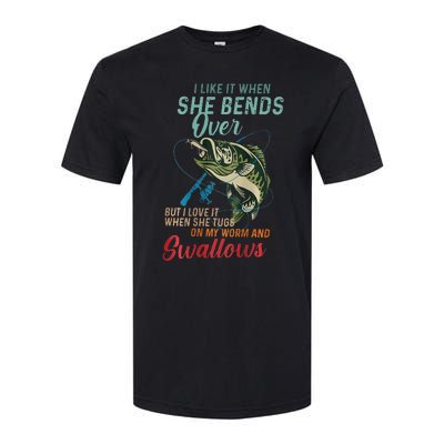 I Like It When She Bends Over But I Love It Softstyle® CVC T-Shirt