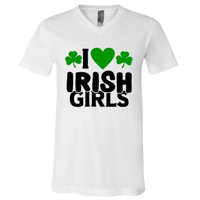 I Love Irish Girls V-Neck T-Shirt