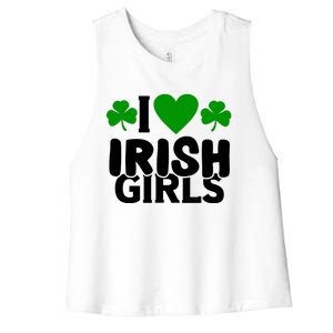 I Love Irish Girls Women's Racerback Cropped Tank