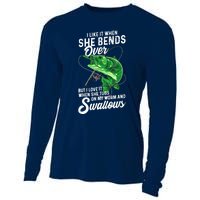 I Like It When She Bends Over Fishing Gifts for Cooling Performance Long Sleeve Crew