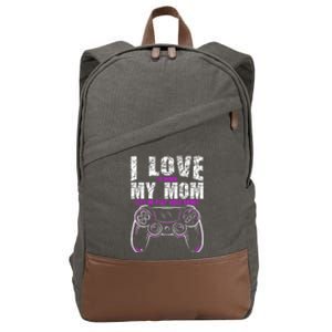 I Love It When My Mom Lets Me Play Video Games Gamer Gift Cotton Canvas Backpack