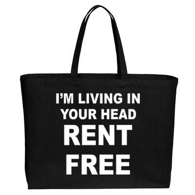 IM Living In Your Head Rent Free Cotton Canvas Jumbo Tote