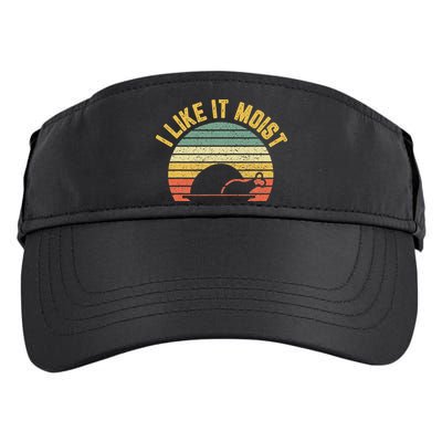 I Like It Moist Retro Funny Thanksgiving Adult Drive Performance Visor