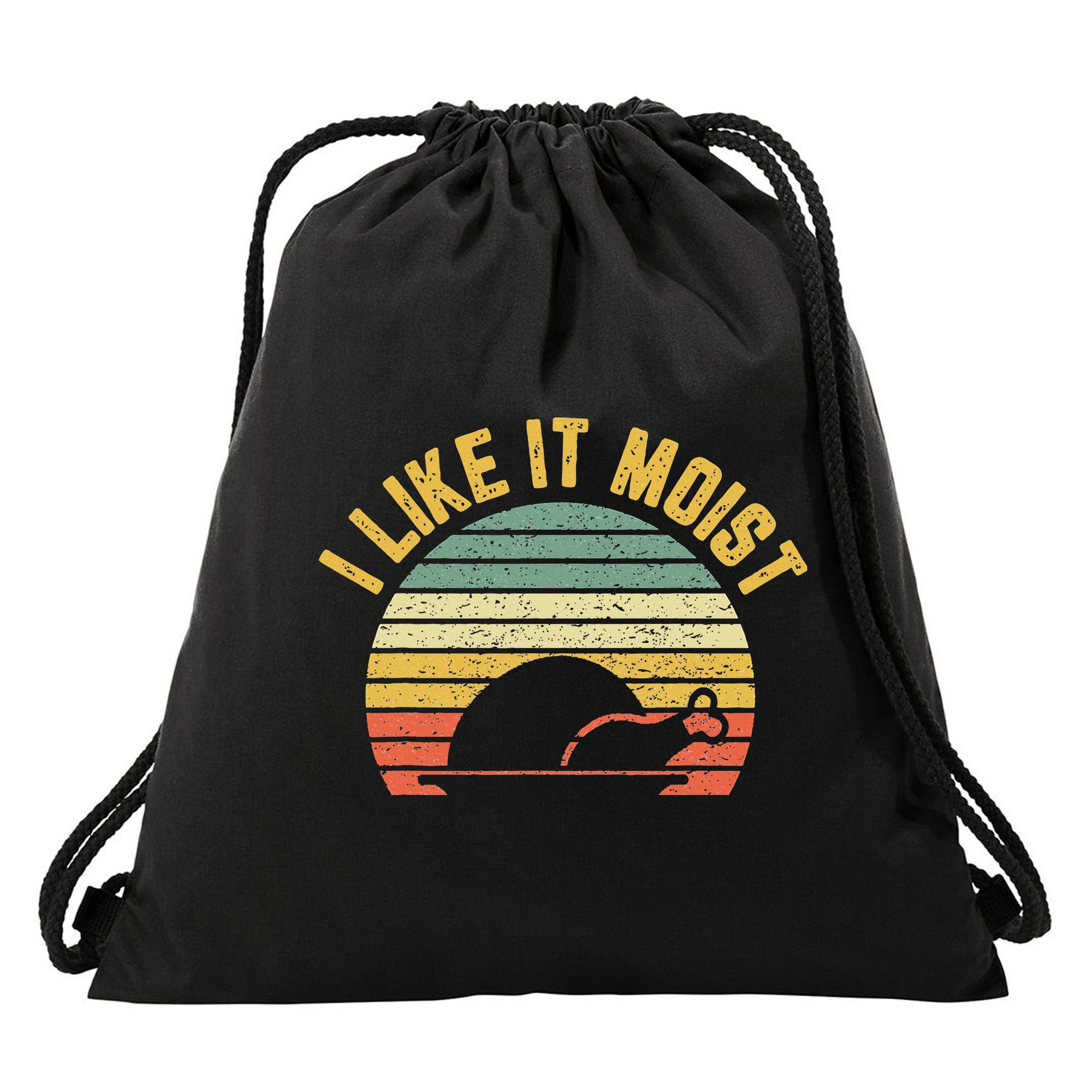 I Like It Moist Retro Funny Thanksgiving Drawstring Bag