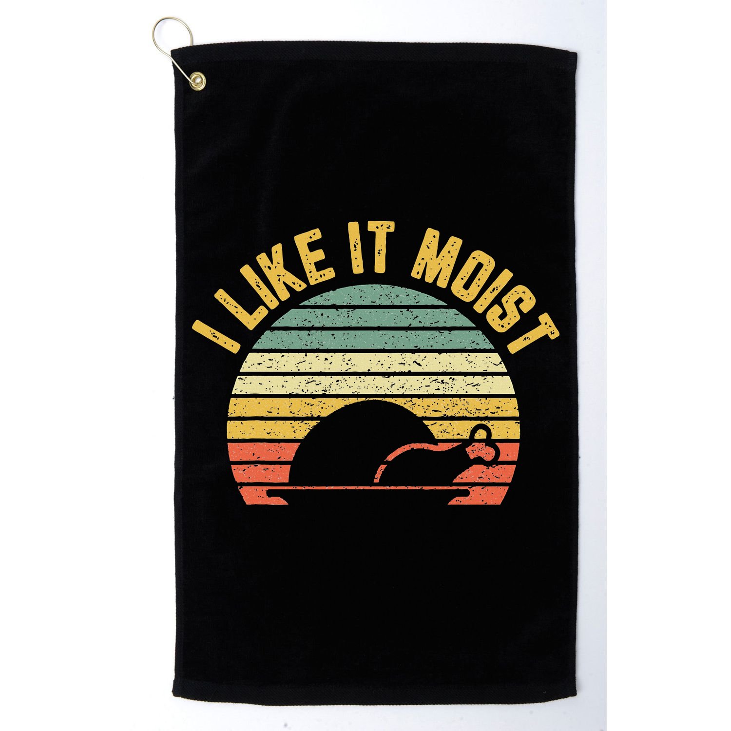 I Like It Moist Retro Funny Thanksgiving Golf Towel
