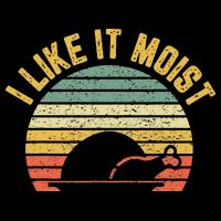 I Like It Moist Retro Funny Thanksgiving Cropped Pullover Crew