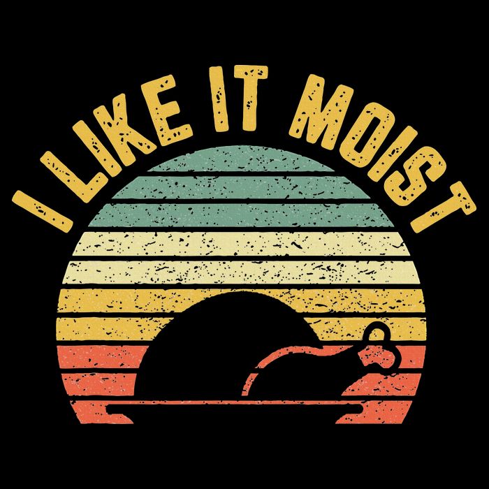 I Like It Moist Retro Funny Thanksgiving Cropped Pullover Crew