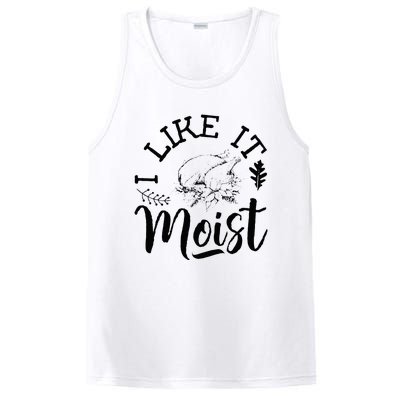 I Like It Moist Funny Thanksgiving Turkey Leg Day PosiCharge Competitor Tank