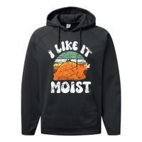 I Like It Moist, Funny Thanksgiving Costume Turkey Leg Day Performance Fleece Hoodie