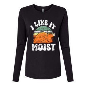 I Like It Moist, Funny Thanksgiving Costume Turkey Leg Day Womens Cotton Relaxed Long Sleeve T-Shirt