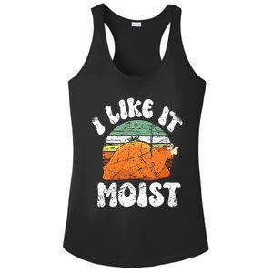 I Like It Moist, Funny Thanksgiving Costume Turkey Leg Day Ladies PosiCharge Competitor Racerback Tank