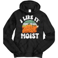 I Like It Moist, Funny Thanksgiving Costume Turkey Leg Day Tie Dye Hoodie