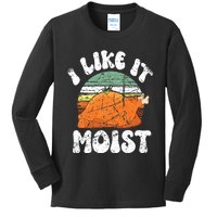 I Like It Moist, Funny Thanksgiving Costume Turkey Leg Day Kids Long Sleeve Shirt