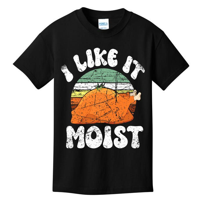 I Like It Moist, Funny Thanksgiving Costume Turkey Leg Day Kids T-Shirt