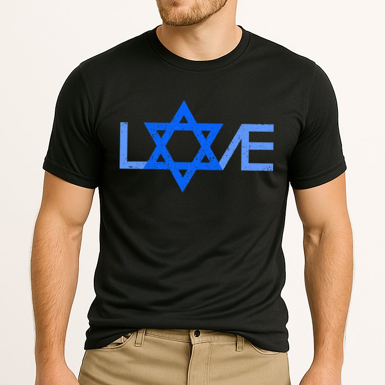 I Love Israel Jewish Star Of David Gift For Jew Friend Cooling Performance Crew T-Shirt