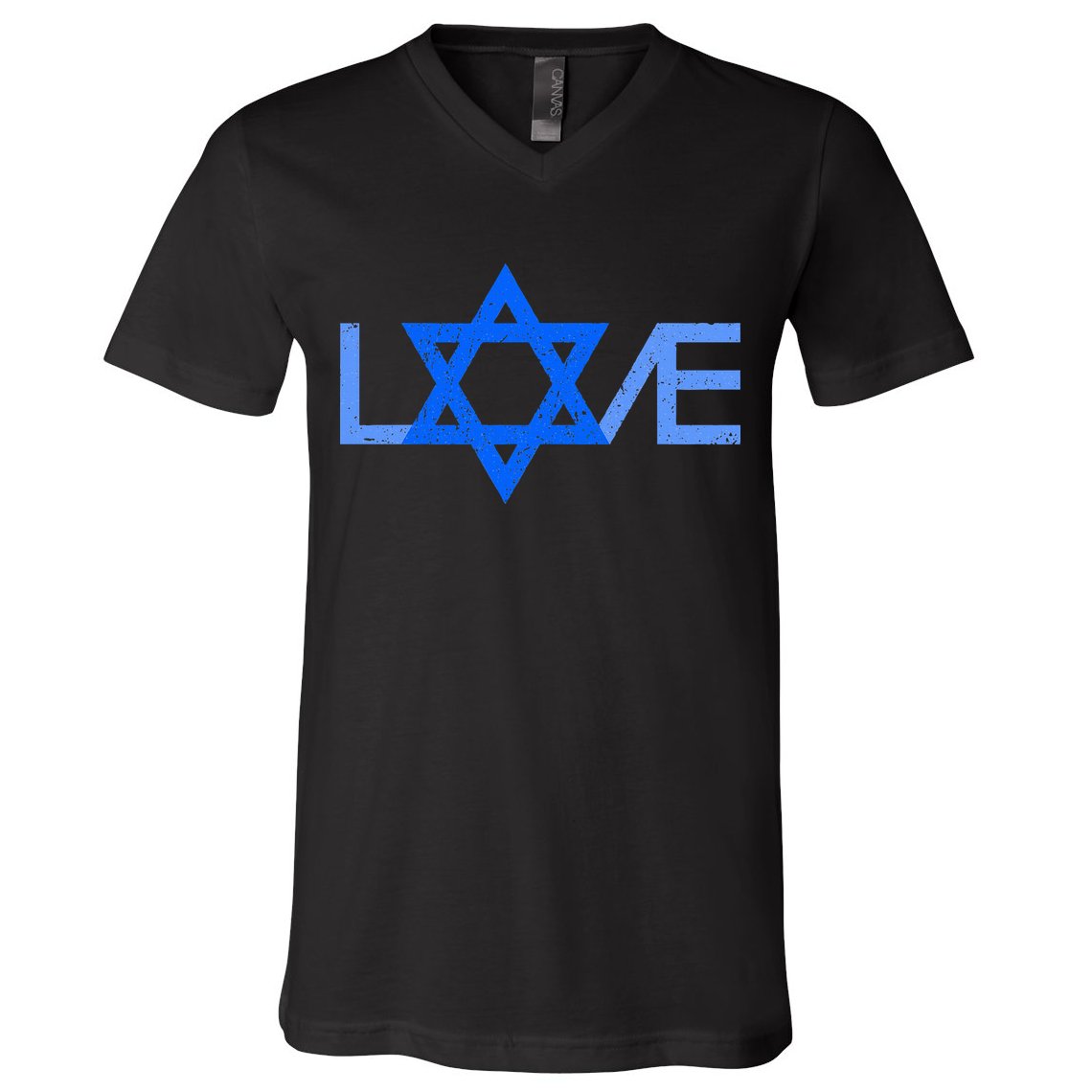 I Love Israel Jewish Star Of David Gift For Jew Friend V-Neck T-Shirt