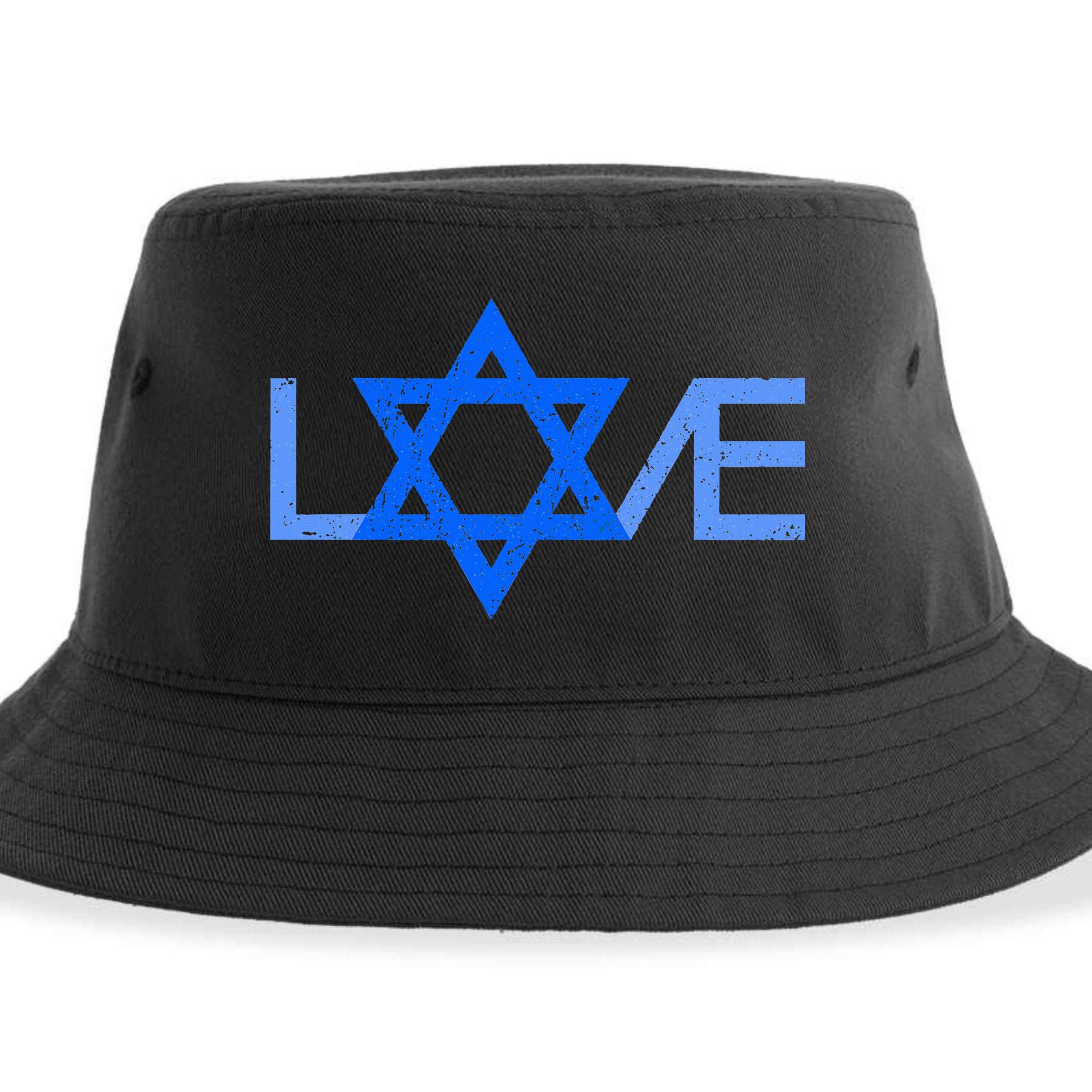 I Love Israel Jewish Star Of David Gift For Jew Friend Sustainable Bucket Hat