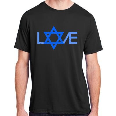 I Love Israel Jewish Star Of David Gift For Jew Friend Adult ChromaSoft Performance T-Shirt