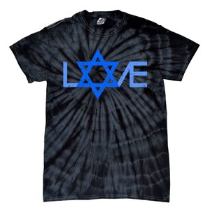 I Love Israel Jewish Star Of David Gift For Jew Friend Tie-Dye T-Shirt