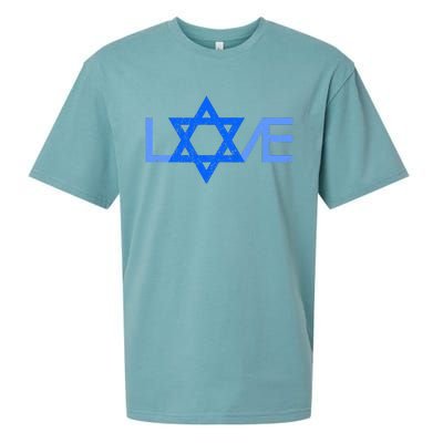 I Love Israel Jewish Star Of David Gift For Jew Friend Sueded Cloud Jersey T-Shirt