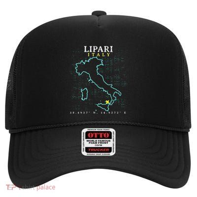 Italy Lipari High Crown Mesh Back Trucker Hat