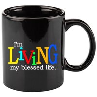 IM Living In My Blessed Life 11oz C Handle Ceramic Mug