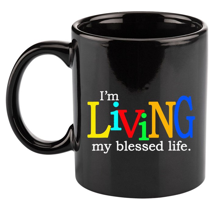 IM Living In My Blessed Life 11oz C Handle Ceramic Mug