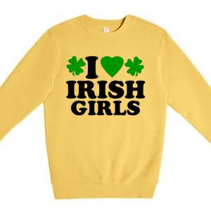 I Love Irish Patrick's Day Premium Crewneck Sweatshirt