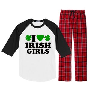 I Love Irish Patrick's Day Raglan Sleeve Pajama Set