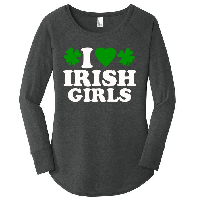 I Love Irish Patrick's Day Women's Perfect Tri Tunic Long Sleeve Shirt