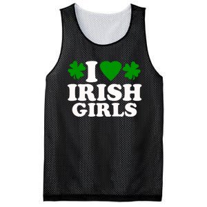 I Love Irish Patrick's Day Mesh Reversible Basketball Jersey Tank