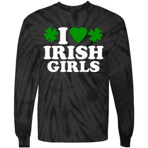 I Love Irish Patrick's Day Tie-Dye Long Sleeve Shirt