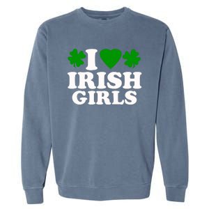 I Love Irish Patrick's Day Garment-Dyed Sweatshirt