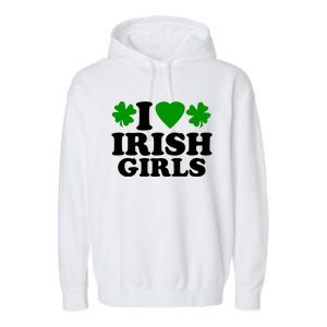 I Love Irish Patrick's Day Garment-Dyed Fleece Hoodie