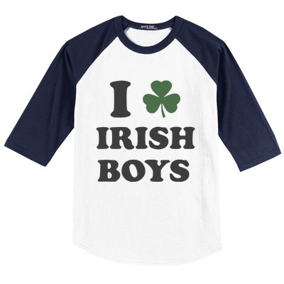 I Love Irish Boy St Patricks Day Baseball Sleeve Shirt