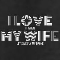 I Love It When My Wife Lets Me Fly My Drone Gift 7 Panel Mesh Trucker Snapback Hat