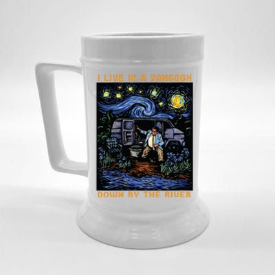 I Live In A Vangogh Downby The River Beer Stein