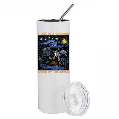 I Live In A Vangogh Downby The River Stainless Steel Tumbler