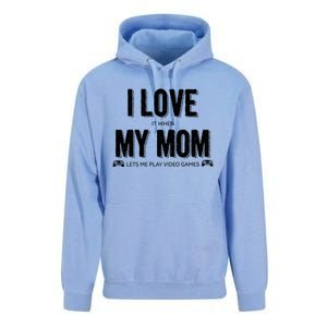 I Love It When My Mom Lets Me Play Video Games Gift Unisex Surf Hoodie